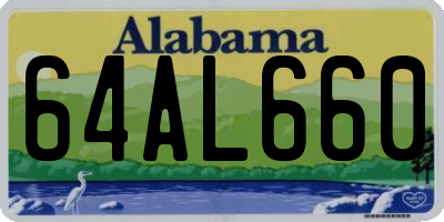 AL license plate 64AL660