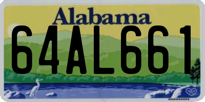 AL license plate 64AL661