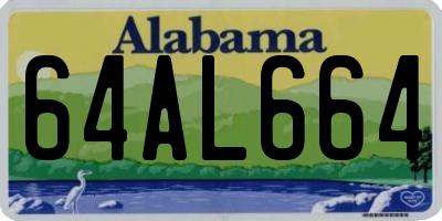 AL license plate 64AL664