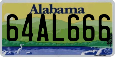 AL license plate 64AL666