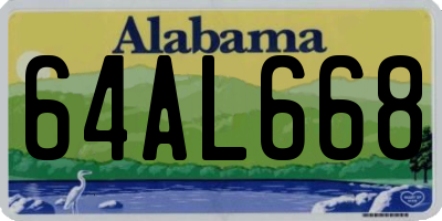 AL license plate 64AL668