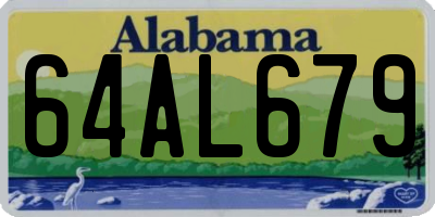 AL license plate 64AL679