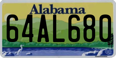 AL license plate 64AL680
