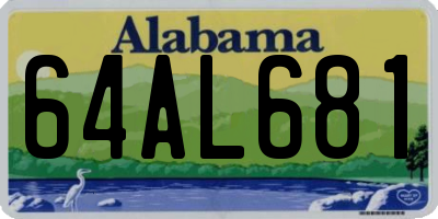 AL license plate 64AL681