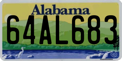 AL license plate 64AL683