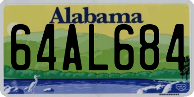 AL license plate 64AL684