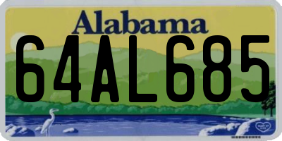 AL license plate 64AL685