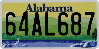 AL license plate 64AL687