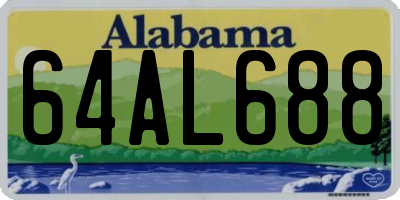 AL license plate 64AL688