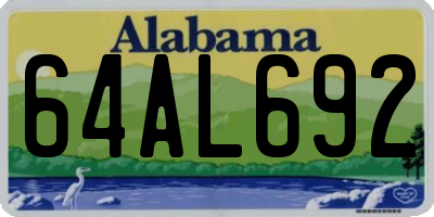 AL license plate 64AL692