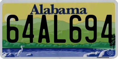 AL license plate 64AL694