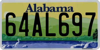 AL license plate 64AL697
