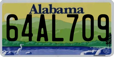 AL license plate 64AL709