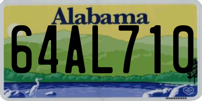 AL license plate 64AL710