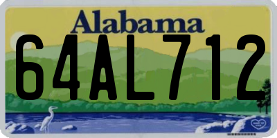 AL license plate 64AL712