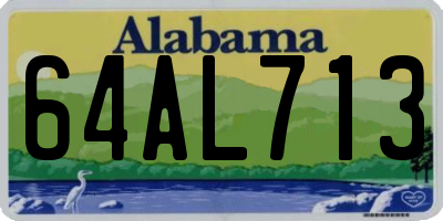 AL license plate 64AL713