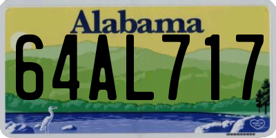 AL license plate 64AL717