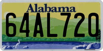 AL license plate 64AL720