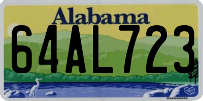AL license plate 64AL723