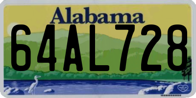 AL license plate 64AL728
