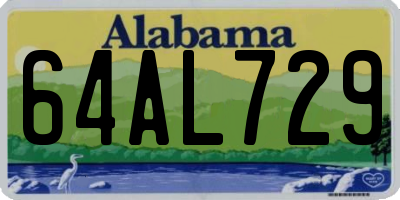 AL license plate 64AL729