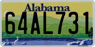 AL license plate 64AL731