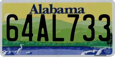AL license plate 64AL733