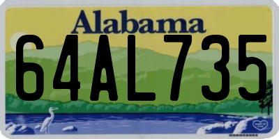 AL license plate 64AL735