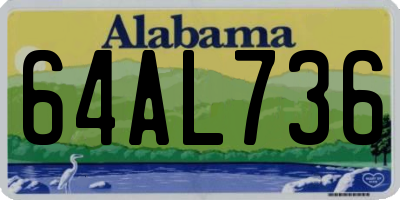 AL license plate 64AL736
