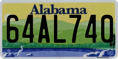 AL license plate 64AL740