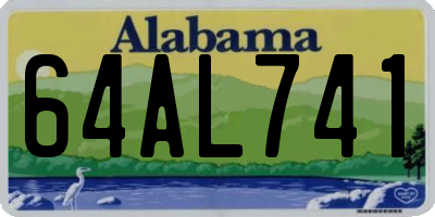 AL license plate 64AL741