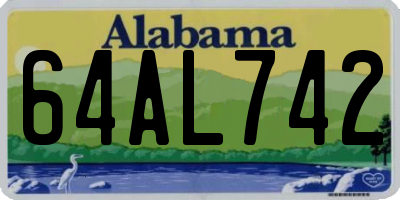 AL license plate 64AL742
