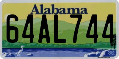 AL license plate 64AL744