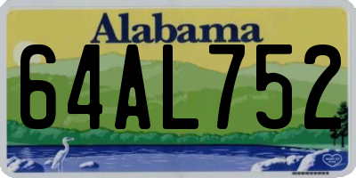 AL license plate 64AL752