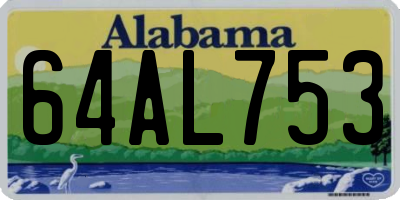 AL license plate 64AL753