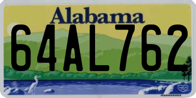 AL license plate 64AL762