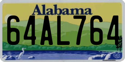 AL license plate 64AL764