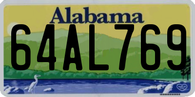 AL license plate 64AL769
