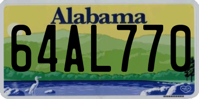 AL license plate 64AL770
