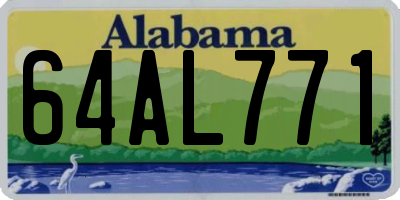 AL license plate 64AL771