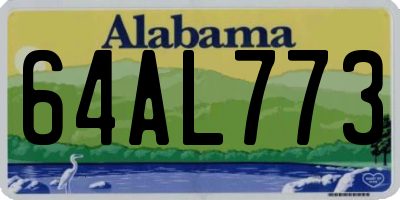 AL license plate 64AL773