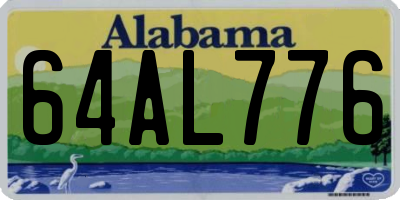 AL license plate 64AL776