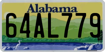 AL license plate 64AL779
