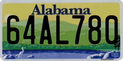 AL license plate 64AL780