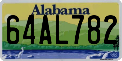 AL license plate 64AL782