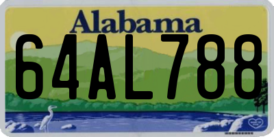 AL license plate 64AL788