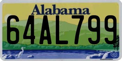 AL license plate 64AL799