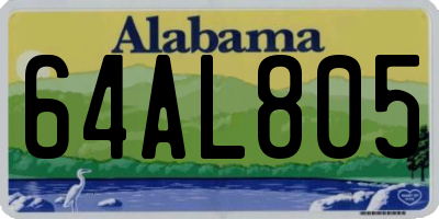 AL license plate 64AL805