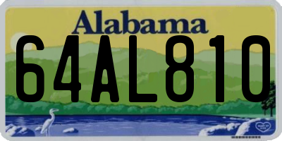 AL license plate 64AL810
