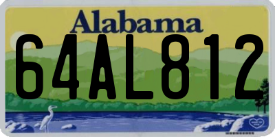 AL license plate 64AL812